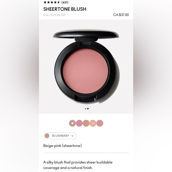 MAC Sheertone Blush (Blush Baby) - Picture 2 of 2